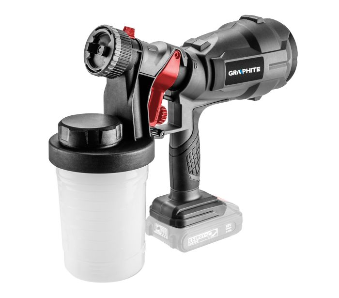 Краскопульт Energy+ 18 В HVLP, Li-Ion, без акумулятора GRAPHITE (58GE103)